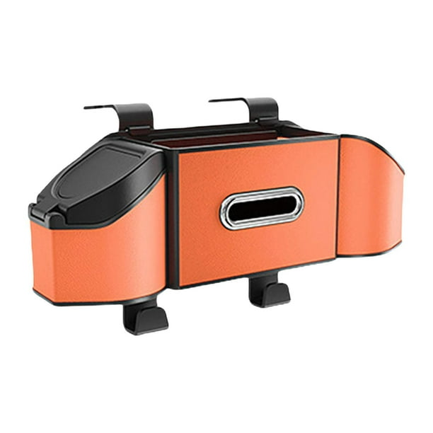 Organizador para el respaldo del asiento del coche, mantiene ordenados los accesorios interiores del vehículo y el soporte para teléfono. Naranja