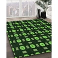 thumbnail image 2 of Ahgly Company Indoor Rectangle Patterned Dark Lime Green Area Rugs, 5' x 7', 2 of 6
