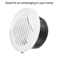 thumbnail image 4 of Uxcell 5 Inch Removable Screen Grille Cover Straight Louver Round Air Vent 2 Pack, 4 of 5