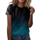 thumbnail image 1 of Gibobby Playera de Manga Corta con Cuello Redondo Camiseta manga corta con cuello redondo y estampado moda informal para mujer(Azul claro,CH), 1 of 4