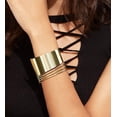 thumbnail image 3 of Juego de 4 piezas de brazaletes, brazalete abierto de línea ancha para mujer, brazalete dorado para la muñeca Ormromra  WMPH-924-1, 3 of 7