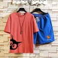 thumbnail image 3 of Camisetas Trajes deportivos Hombre Nuevo en chándal a juego Pantalones deportivos básicos de nailon 2024 Conjuntos de pantalones cortos Tendencia Ropa para hombre Estampado Top informal, 3 of 4