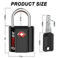 TSA Approved Luggage Locks, Black 2 Pack, UltraSecure Dimple Key
