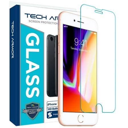 Tech Armor Apple iPhone 6 Plus, iPhone 7 Plus, iPhone 8 Plus Ballistic Glass Screen Protector, Premium Tempered Glass for iPhone 6 Plus, 7 Plus, 8 Plus, Clear (Best 7 Plus Screen Protector)