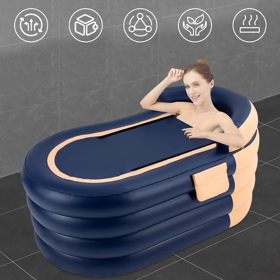 Portable Inflatable Bathtub Adult PVC Folding Blow Up Bathtub Warm Bath Tub Pump
