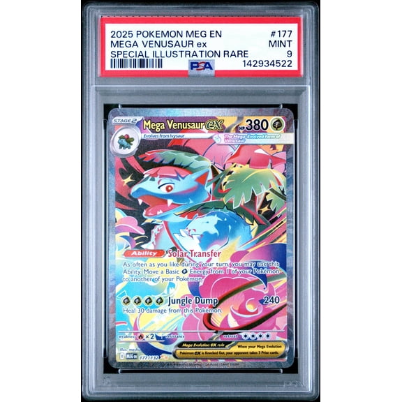 2025 Pokemon Mega Evolution Special Illustration Rare Mega Venusaur Ex #177 PSA 9