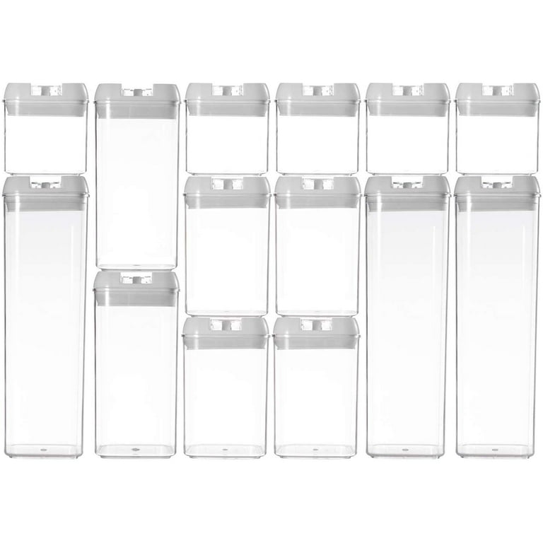 HOMESTO Airtight Plastic Food Storage Set of 7 Pantry Containers with  Improved