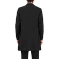 thumbnail image 3 of INSPIRE CHIC Men's Coats Solid Color Notched Collar Single Breasted Winter Long Coat M Black, 3 of 7