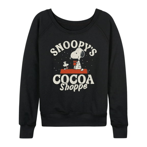 Peanuts - Snoopys Cocoa Shoppe - Women's French Terry Long Sleeve Pullover