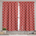 thumbnail image 2 of Ambesonne Prehistoric Country Valance & Curtain, Stars Dots, 55"x24", Scarlet Navy Blue Cream, 2 of 7