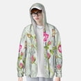 thumbnail image 4 of Goofa Vintage Wood Background with Floral Printed Women's UPF 50+ Sun Protection Hoodie Jacket Lightweight Long Sleeve Sun Shirt for Women with Pocket Hiking Outdoor-Large, 4 of 9