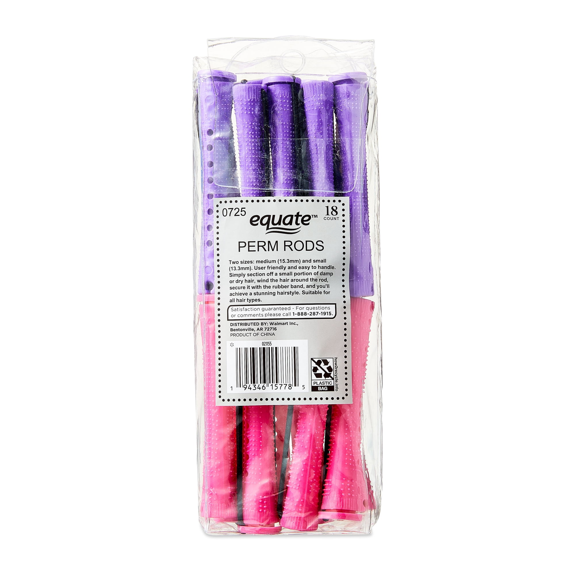 Equate Perm Rods, 18 Count