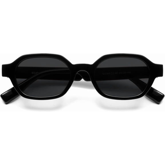 Retro Polarized Hexagon Sunglasses for Women Men, UV400 Trendy Rectangle 70s 80s 90s Shades SJ2389