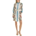 thumbnail image 2 of Nanette Nanette Lepore Womens Long Sleeve Tie Waist Mirror Print Mini Dress, 2 of 7