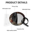thumbnail image 4 of Columbus Day 2Pcs PU Leather Round Luggage Tags with Privacy Cover and Name ID Tag for Suitcase, Handbags, Backpacks, School Bags, 4 of 6