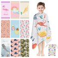 thumbnail image 3 of CSChome Towel Hidden Buckle Design Portable Kids Bath Towel Superfine Fiber Cartoon, 3 of 7