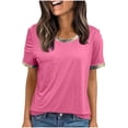 thumbnail image 3 of Aboser Short Sleeve Shirts for Women Y2K Tops Trendy Scoop Neck Basic Tees Slim Fitted Casual Tshirts Summer Going Out Top 2026, 3 of 9