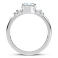 thumbnail image 3 of Eloya Jewel 2.02 Ct Engagement Ring - Cushion Cut Moissanite - 14K White Gold Plated Ring for Women - Solitaire with Accent Anniversary Ring - Wedding Gift for Women's - Prong Set Ring, 3 of 3