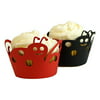 All About Details Black & Red Lady Bug Cupcake Wrappers, Set of 12, 3" in top diameter, 2" in bottom diameter and up to 2" height