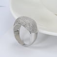 thumbnail image 2 of Women's Vintage Flower Ring with Micro-inlaid Diamond Accent Fashion Personality Ring Luxury Electroplated Ring for Women Anniversary Ring Party Jewelry, 2 of 7