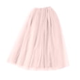 thumbnail image 4 of XIAONU Women Solid Color Tulle Maxi Skirt High Waist Flowy A-Line Gown Wedding Bridesmaid Wear Skirts, 4 of 4