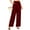 Wine Red, variant on OHHSHEEN Women's Satin Pants, Wide Leg Pants Woman, Elastic High Waist Pants for Women Work, Casual Party Trousers