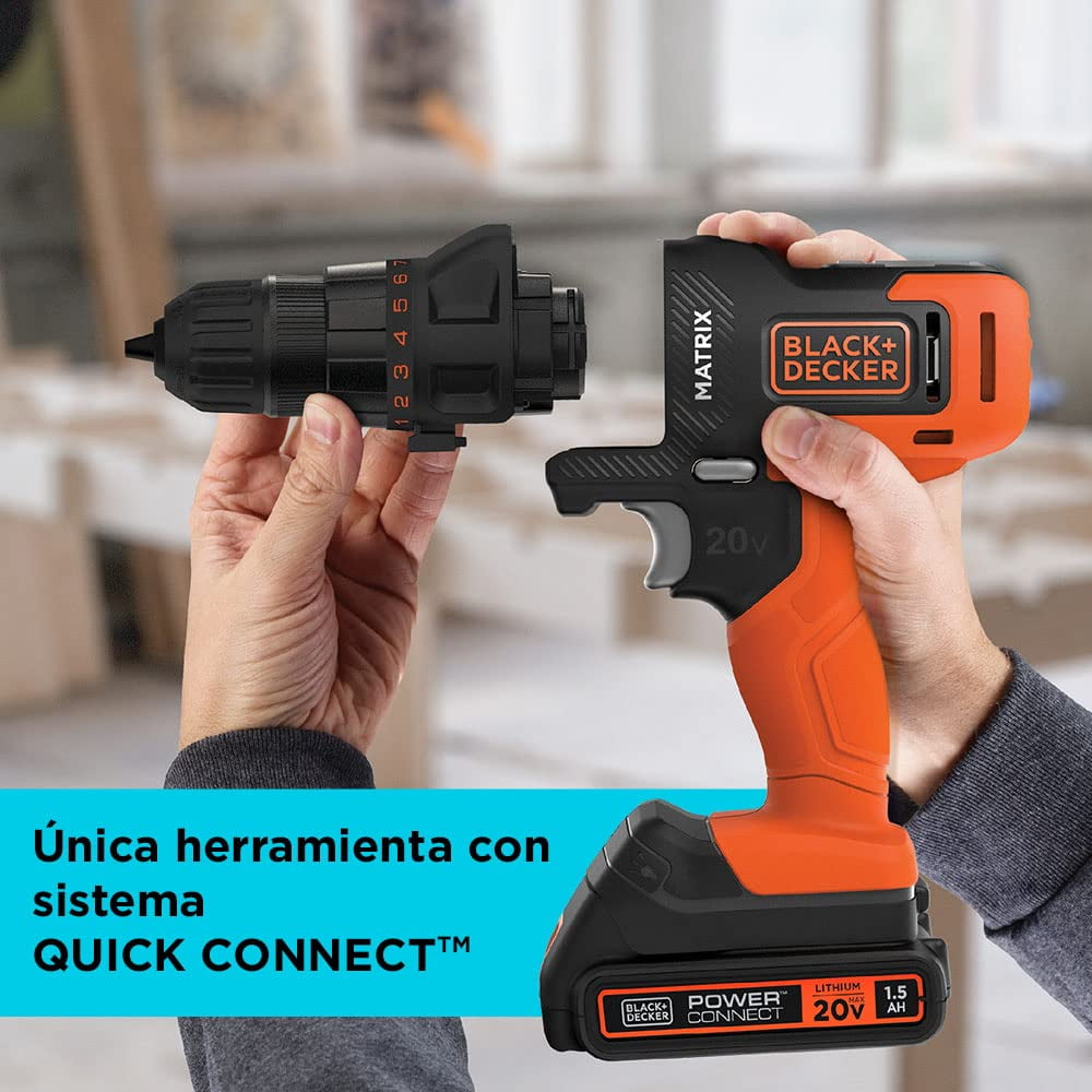 BLACK DECKER 20V MAX MATRIX Drill Driver 6 Tool Combo Kit Electric Cordless Tool Set BDCDMT1206KITC Walmart