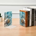 thumbnail image 6 of Wobogo Starfish Seashell on Beach Acrylic Bookends Clear L-Shaped Book Holder with Non-Slip Pads for Books Files Magazines CD DVD 5.4×4.1×8.1in, 6 of 6
