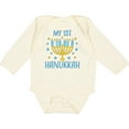 thumbnail image 3 of Inktastic My 1st Hanukkah with Menorah and Stars Boys or Girls Long Sleeve Baby Bodysuit, 3 of 5