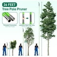 thumbnail image 5 of Outvita Manual Pole Saw, 26 Feet Extendable Tree Pruner with Knives and Storage Pocket,  Steel Blade and Scissors High Branches Trimming for Pruning Palms and Shrubs, 5 of 14