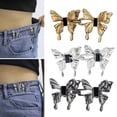 thumbnail image 3 of Necvior 1 Pair Detachable Metal Buttons Butterfly Snap Fastener Pants Pin Adjustable Button Sewing-Free Buckles for Jeans Cloth, 3 of 17