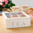 thumbnail image 3 of Auch Wood Tea Bag Organizer Storage, 9 Compartment Tea Chest Box Tea Bag Organizer Tea Bag Holder Tea Box Tea Storage for Kitchen Tea Holder Tea Box for Tea Bags Organizer Kitchen Storage, 3 of 4