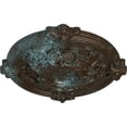 thumbnail image 3 of Ekena Millwork 17 3/8"OD x 1 3/4"P Hamilton Ceiling Medallion (Fits Canopies up to 3 3/4"), Hand-Painted Bronze Blue Patina, 3 of 6