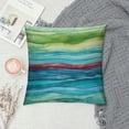 thumbnail image 2 of MLJA Blue and Pillow Cover Abstract Watercolor Hand Drawn Striped Long Pillow Case with Zipper Decorative Bedding Pillowcase Farmhouse Cushion Pillow Covers for Bedroom, 2 of 5