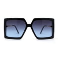 thumbnail image 1 of Womens Oversized Rectangle Butterfly Fashion Designer Sunglasses Black Navy, 1 of 4