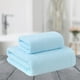 thumbnail image 5 of Juego exclusivo de toallas de hilo, toallas de baño coloridas, azul claro, 5 of 6
