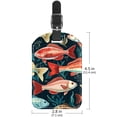 thumbnail image 6 of Square 2Pack PU Leather Fish Cruise Luggage Tag with Privacy Cover and Name ID Tag for Travel Handbags Backpacks Luggage Tags, 6 of 6