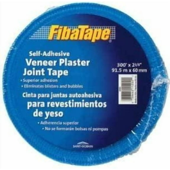 Fibatape Self Adhesive Veneer Plaster Joint Tape 2-3/8" X 300 ' Blue Self Adhesive