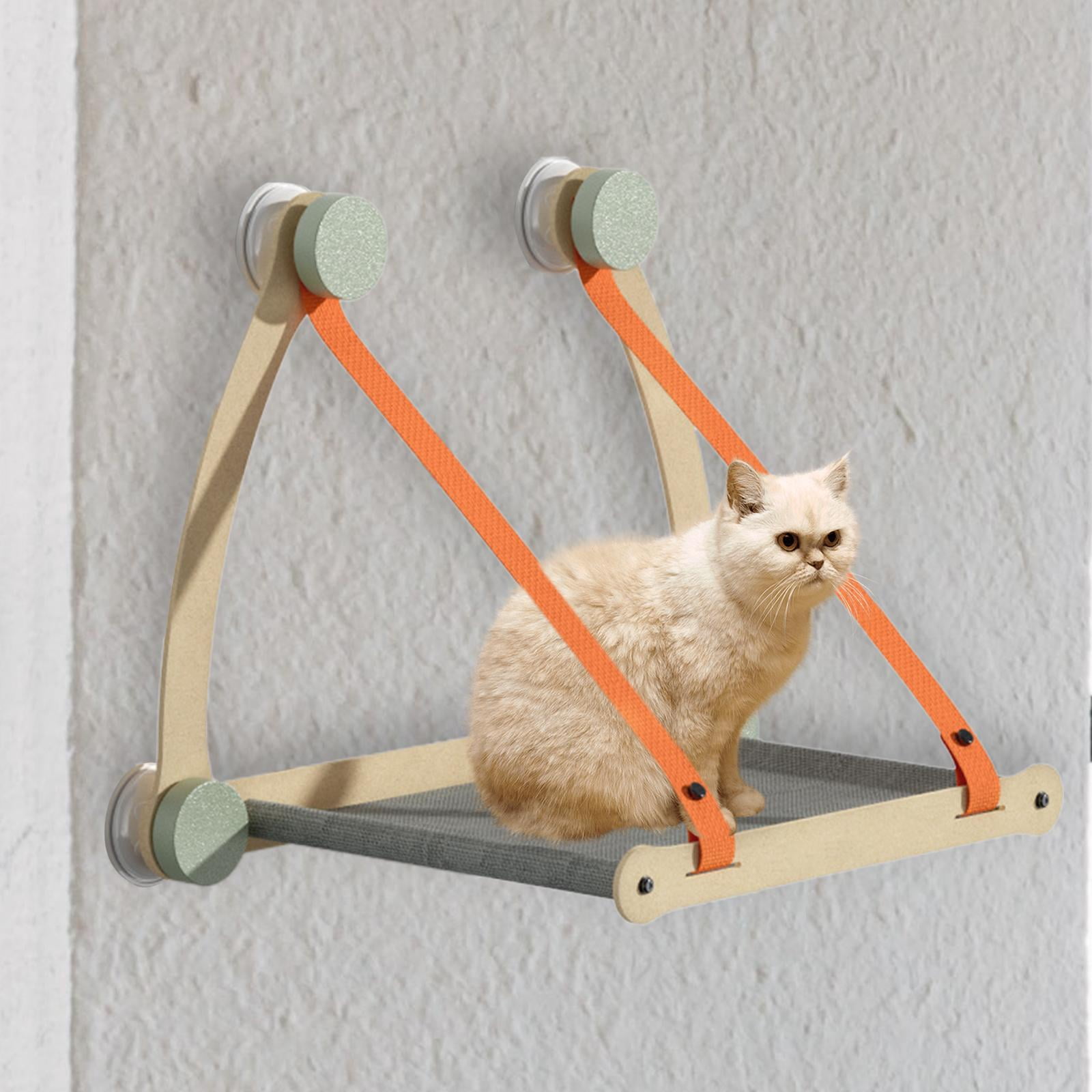 Bvdfgk Cat Window Perch Easy to Install Comfortable Sturdy Durable Hammock for Climbing Orange
