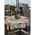 thumbnail image 2 of Outdoor Tablecloth with Umbrella Hole and Zipper, Sage Green Floral Waterproof Patio Tablecloth for Dining Round 54'', Spring Flowers Leaves Farmhouse Wipeable Table Cover for Picnic BBQ Party Patio, 2 of 9