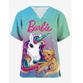 thumbnail image 2 of Uniforme médico estampado de princesa Barbie, accesorios de enfermera para mujer, uniforme clínico, uniforme de trabajo dental, spa veterinario froste, 2 of 5