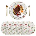 thumbnail image 5 of Ryvnso Mushrooms and Leaves Round Plate Mats Dining Table Placemat Set of 4 for Holiday Decoration, 5 of 7
