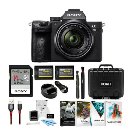 UPC: 0657379038068 | Sony a7 III Full Frame Mirrorless Camera with 28-70mm Lens Essentials Bundle