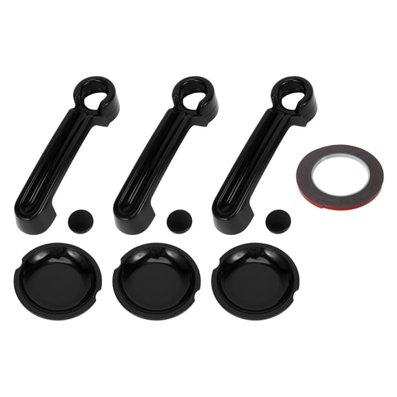 Unique Bargains Exterior Door Handle Cover Set, Decoration Trim for Jeep Wrangler JK 2DR 2007-2017, ABS, Black, 1 Set