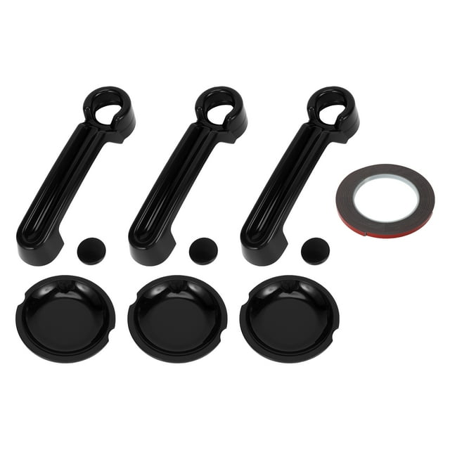 Conjunto de cubiertas para manijas de puertas exteriores Unique Bargains, trim decorativo para Jeep Wrangler JK 2DR 2007-2017, ABS, negro, 1 juego