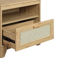 thumbnail image 5 of Manhattan Comfort Sheridan Table de Nuit Moderne en Canne dans la Nature, 5 of 5