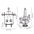 thumbnail image 7 of Dserhfy Mini Balancing Iron Men Toy Helicopter Weightlifter Horizontal Bar Guitar Man Physics Balance Toy Tumbler Kinetic Art Decompressive Desk Toy Home Office Decoration, 7 of 7