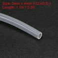 thumbnail image 5 of Tubo de silicona Uxcell, tubo de goma de silicona, manguera de aire para transferencia de bomba, transparente, 1 pieza, 3mm ID X 4mm OD 3.3ft, 5 of 5