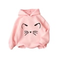 thumbnail image 1 of Sudadera con Capucha para Niñas PATPAT Orejas de Gato Rosa Talla 5-6 Años, 1 of 9