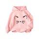 thumbnail image 1 of Sudadera con Capucha para Niñas PATPAT Orejas de Gato Rosa Talla 5-6 Años, 1 of 9